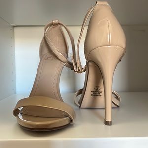 Cream stilettos sandals